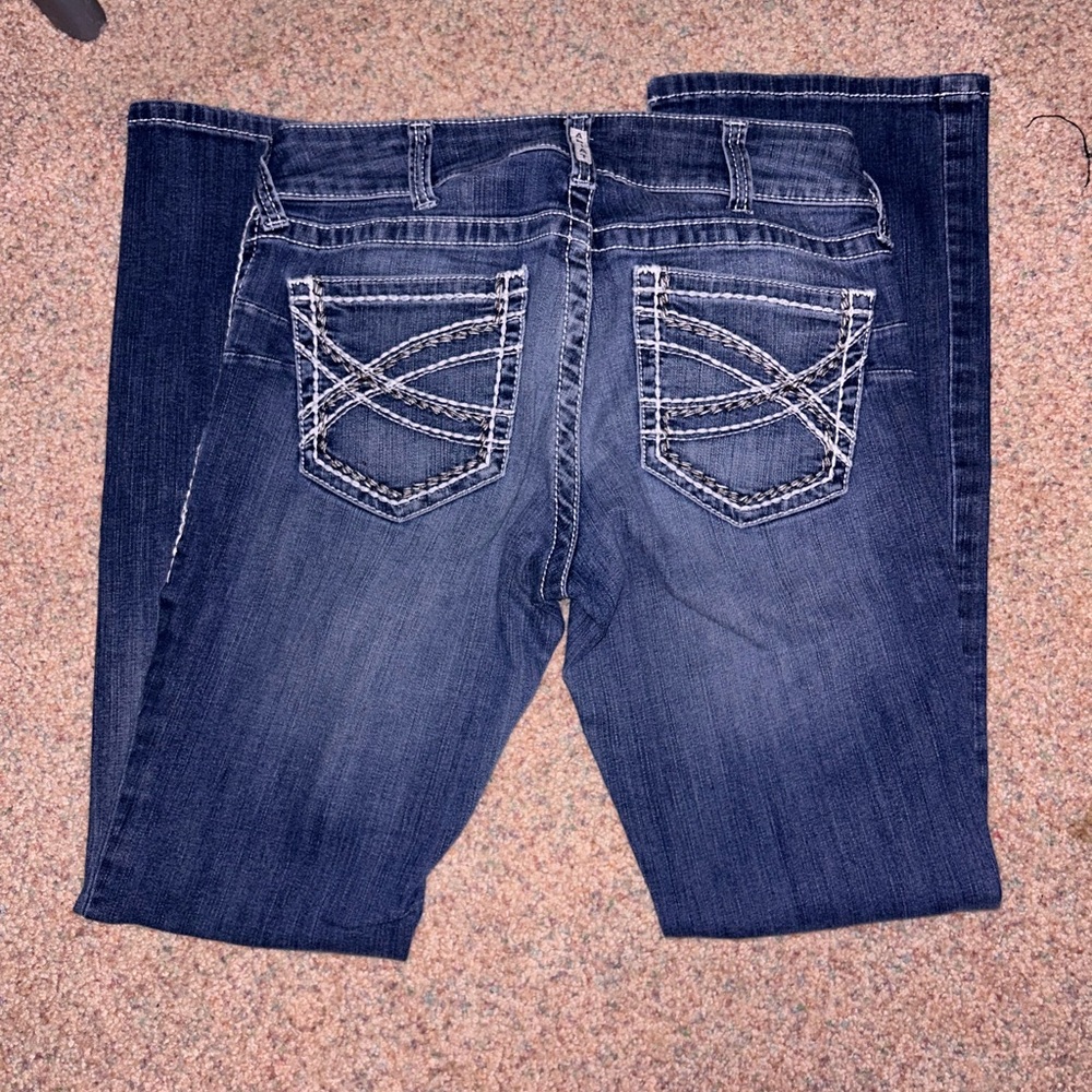 Ariat Dark Indigo Bootcut Jeans with Embroidered Back Pockets